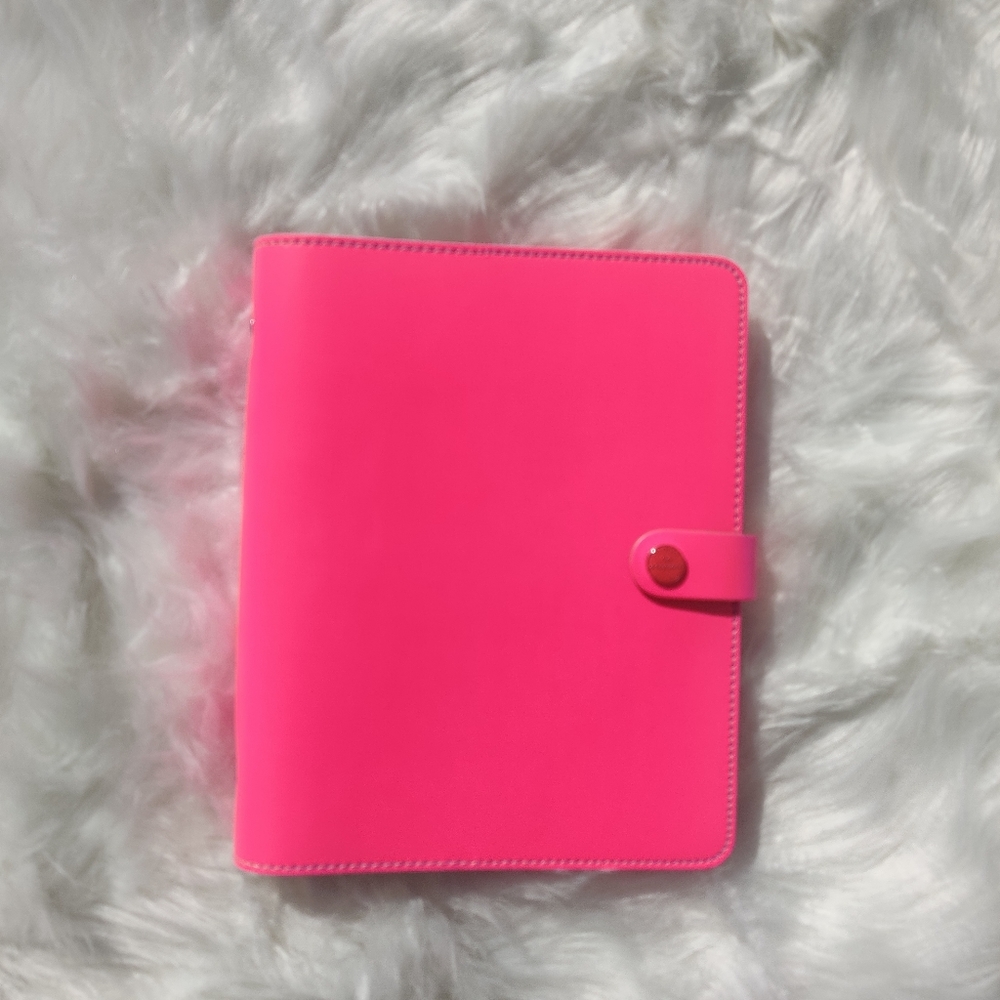 Filofax A5 fluoro pink organizer
